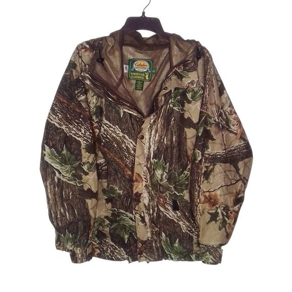 Cabelas Other - Cabelas Made In The USA Vintage Cameo Full Zip Hooded Hunting Jacket Size L And